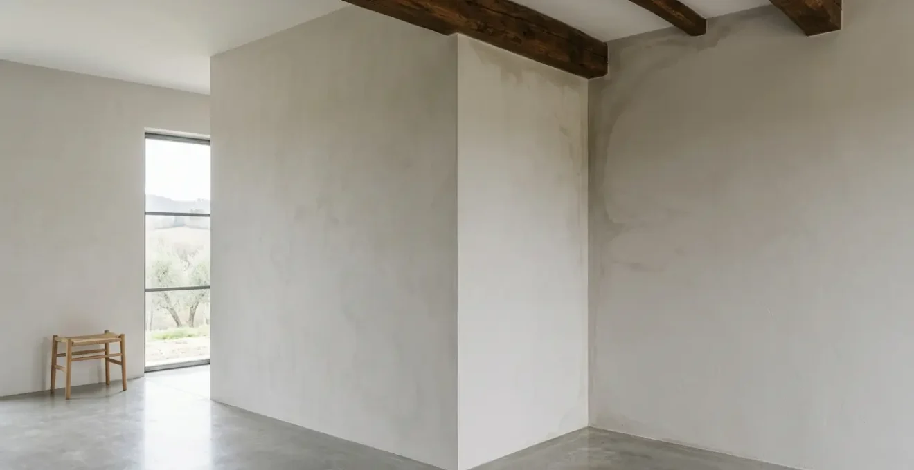 Vista angolare di una casa con cappotto termico e dettagli di problemi di muffa negli angoli interni