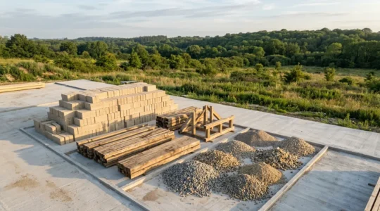 Confronto visivo tra materiali ecologici durevoli per l'edilizia sostenibile