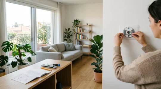 Installazione di un termostato smart WiFi in un ambiente domestico moderno