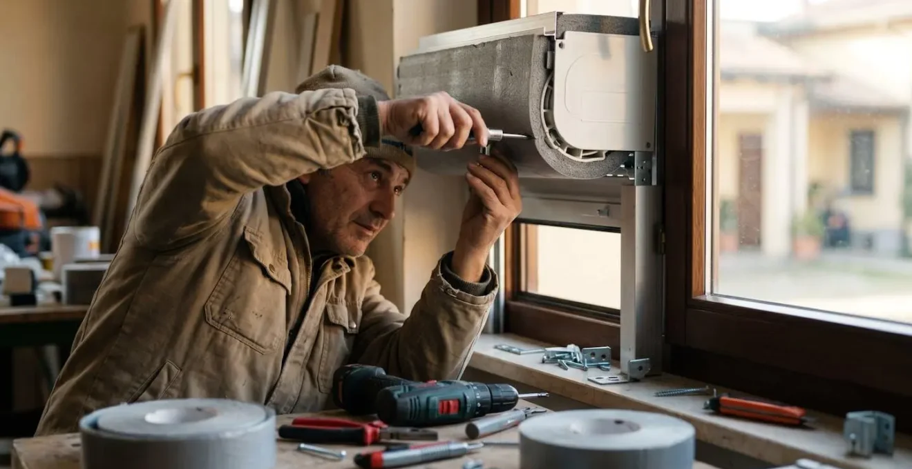 Sezione tecnica di cassonetto coibentato con sistema VMC integrato