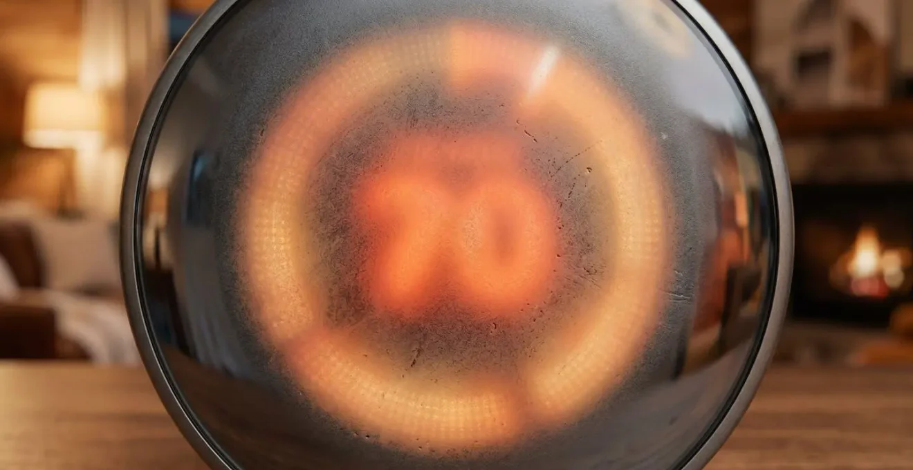Termostato intelligente su parete che mostra programmazione automatica temperatura casa